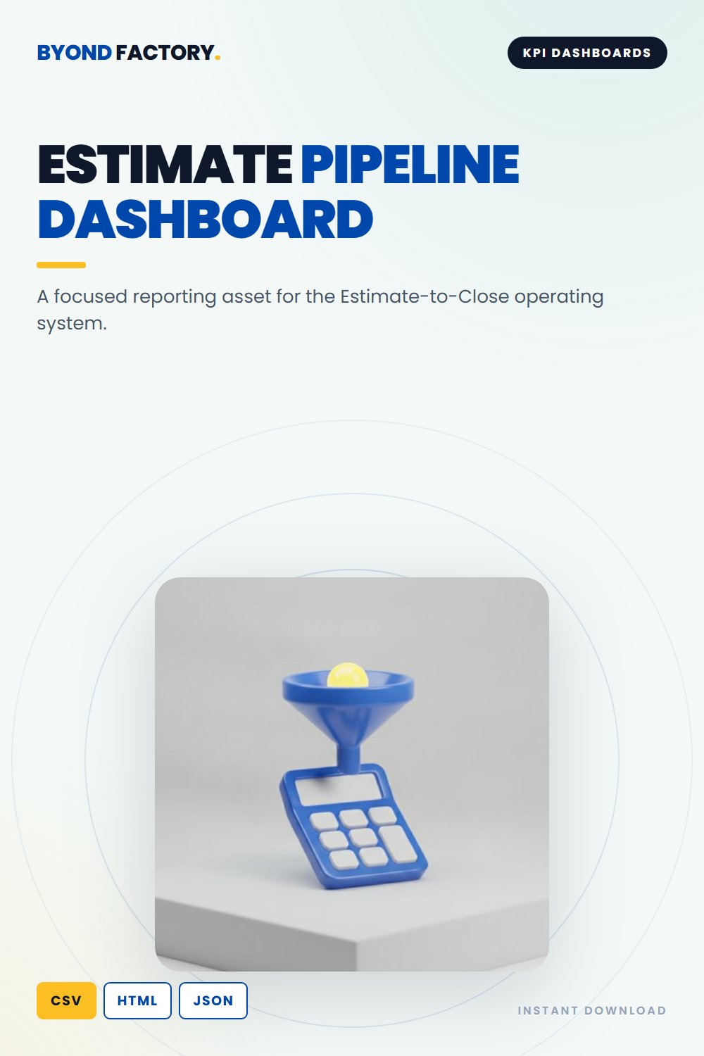 Estimate Pipeline Dashboard (Free) cover